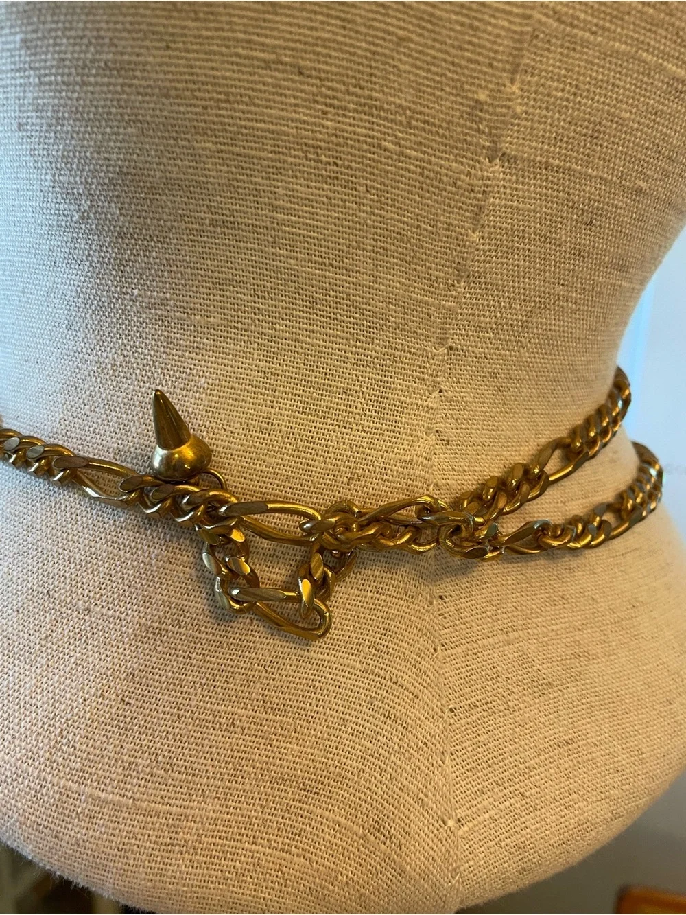 Vintage Gold Triple-Chain Waist Belt